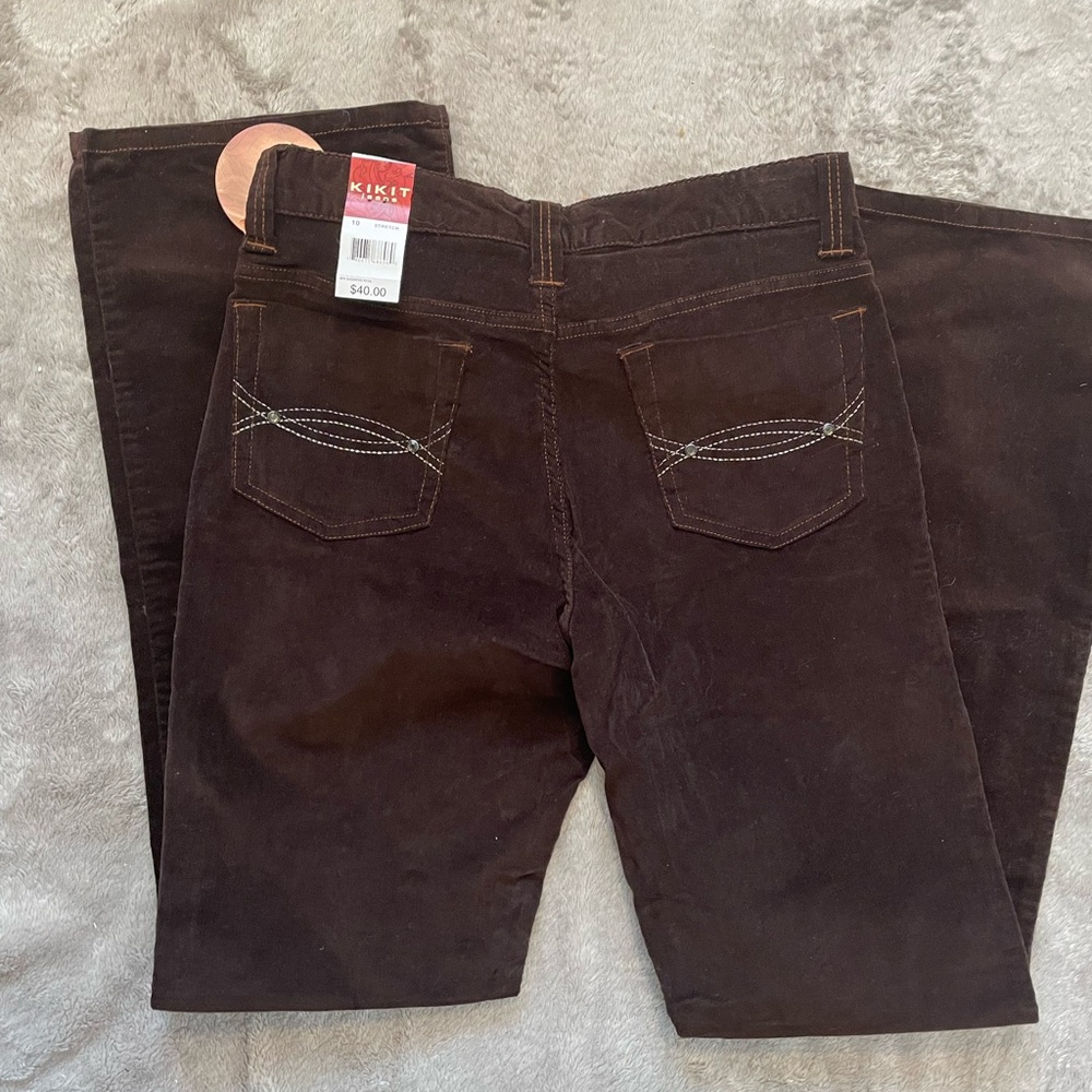Kicky Women's Boot Cut Jeans - Chocolate Brown Size 10 NWT